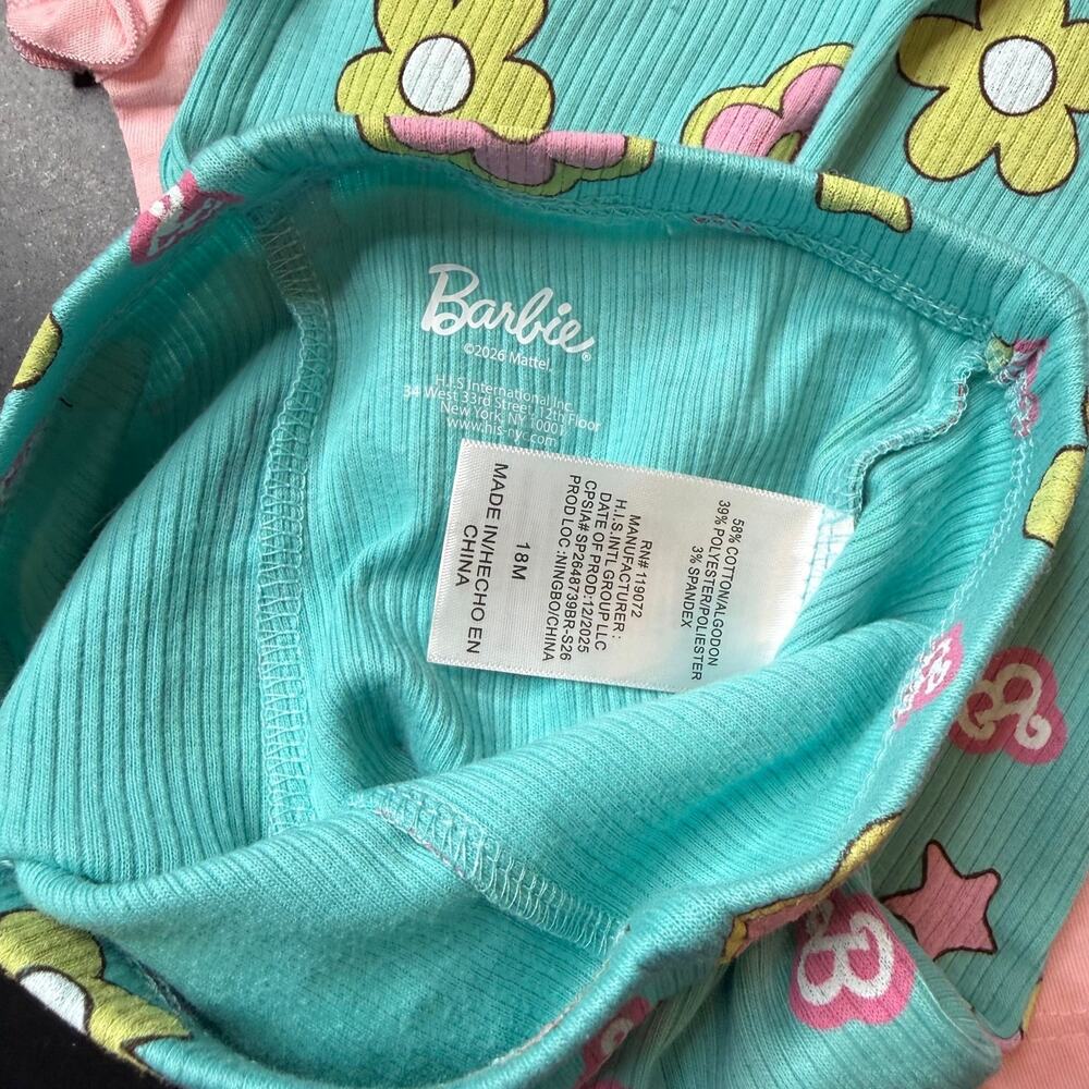 NWT Barbie Toddler Girls 3PC Outfit Shirt Leggings Headband 18M - Picture 5 of 7